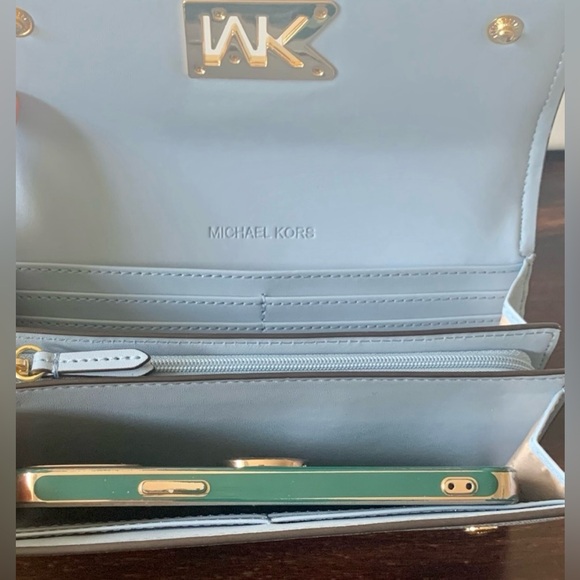 Michael Kors EUC Mimi Large Saffiano
Leather Bi-Fold Wallet - Pale Blue - Picture 7 of 7